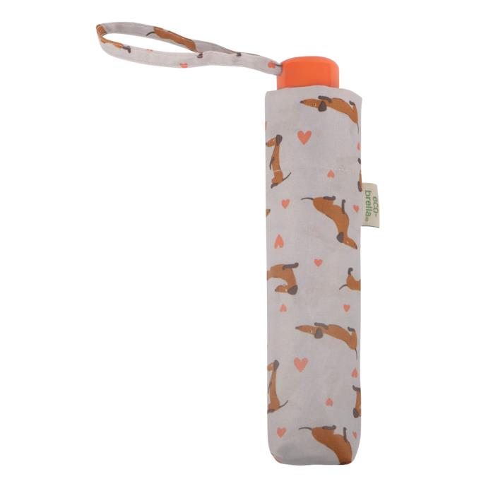 totes® Supermini Dachshund Hearts  Print Umbrella (3 Section) Extra Image 3